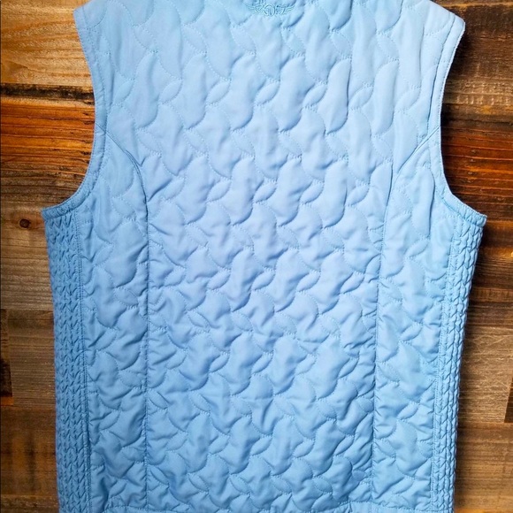 Women’s Baby Blue Zip Up Vest - Picture 3 of 3